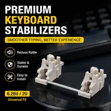 Juego de estabilizadores de montaje PCB para teclado mecánico 4 piezas/7 piezas 2U +1 pieza 6.25U prelubricados de nailon POM para barra espaciadora, Shift, Enter, Backspace, teclado personalizado Mod - Ver 1