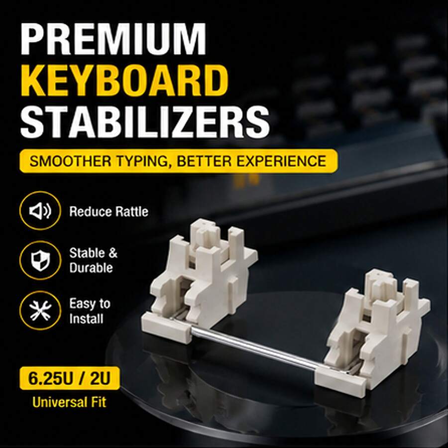 Juego de estabilizadores de montaje PCB para teclado mecánico 4 piezas/7 piezas 2U +1 pieza 6.25U prelubricados de nailon POM para barra espaciadora, Shift, Enter, Backspace, teclado personalizado Mod - Ver 1