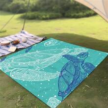 1pc Turtle Pattern Beach Mat, Extra Large Beach Mat, Lightweight And Durable. Perfect For Travel, Camping And Picnic. Adult Extra Large Size. Perfect For Beach And Outdoor Adventure - Style9 - View 2