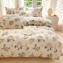 3pc 2026 New "Spring Day" Series, American Floral Print Cotton Bedding Set, 2 Pillowcases + 1 Duvet Cover - Multicolor - View 5