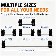 Juego de estabilizadores de montaje PCB para teclado mecánico 4 piezas/7 piezas 2U +1 pieza 6.25U prelubricados de nailon POM para barra espaciadora, Shift, Enter, Backspace, teclado personalizado Mod - Ver 7