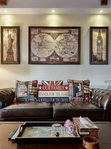 1pc, Linen America The Beautiful Let Freedom Ring Throw Pillow Covers, Freedom 4th Of July Patriotic Independence Memorial Day Cushion Case For Sofa Couch(Single Side, No Pillow Core) - 12x20英寸 - 查看 4