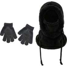 3pcs New Ear-Protective Neck Warmer & Hat & Gloves Set, Winter Thickened Skiing Cycling Face Mask, Pullover Hat, Knitted Hat & Knitted Gloves With Adjustable Drawstring, Suitable For Cold Winter - Multicolor - View 9