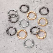 10pcs Spring O Ring Clip Clasp Round Keychain For Bag Purse Handbag Strap Men Women's Keychain,Keychain Making Supplies - Multicolor - View 4