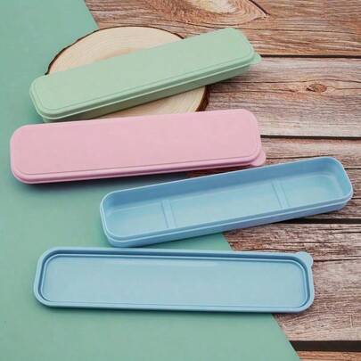 Portable Cutlery Storage Box, Knife Fork Spoon Chopsticks Box, Colorful Extended Storage Box, PP Material Straw, Chopsticks Portable Storage Box, Portable Travel Cutlery Set, Travel Cutlery Set, Large Cutlery Storage Box, Kitchen, Office, School