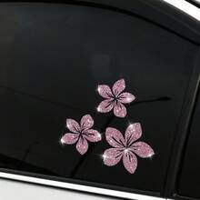 1pc Of Sparkling Floral Car Decals - Reflective Vinyl Stickers For Vehicle Body, Windows, Bumpers & Laptops - one-size - View 6