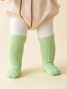 5 Pairs Candy Color Mid-Calf Socks For Baby Girls, Cute Versatile All-Match Newborn And Toddler Socks, Classic All-Season Baby Socks, Suitable As A Gift - Multicolor - View 5
