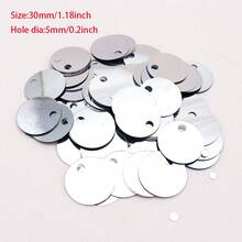20g Silver Laser Flat Round Sequins, 3-30mm Bulk Loose Sequins For Handicrafts, DIY Decoration, Clothing Embroidery, Jewelry Making And Crafts - S - View 34
