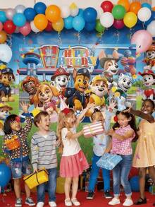 1pc PAW Patrol Theme Backdrop, Featuring Cute Cartoon Characters, New Creative Design, Essential Birthday Party Decoration, Reusable, High-Quality Backdrop, Party Banner And Flag - View 1