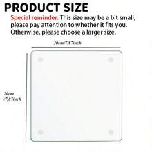 High-Quality Tempered Glass Cutting Board, Square Transparent Countertop Chopping Board, Easy To Store And Clean, Wear-Resistant, Heat-Resistant, Sturdy Serving Tray For Cutting Vegetables, Fruits And Cooked Food, Perfect Birthday And Holiday Gift - Transparent - View 14