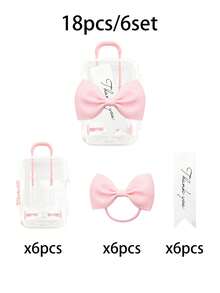 36/18/3pcs Transparent Mini Suitcase-Style Gift Boxes With Pink Bows And "Thank You" Tags, Suitable For Wedding Guest Favors, Table Decor, Centerpieces, Wedding Party Packaging, Afternoon Tea Party Gifts And Holiday Event Packaging - Multicolor - View 11