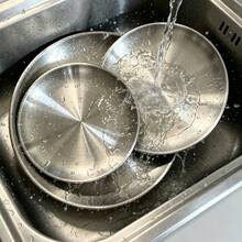 2/4/6/10pcs Stackable Stainless Steel Plates, 6.7/7.9/10.2in – Nested Serving Dishes For Home, Camping, BBQ - Silver - View 6