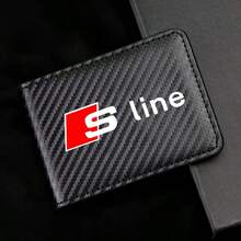 適用於 AUDI A3 A4 A5 A6 A7 A8 Q2 Q3 Q5 Q7 SLINE 碳纖維條紋 PU 皮革錢包收納袋 - A - 查看 1