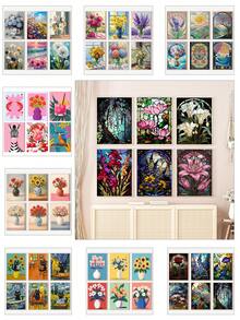 10"X14" Digital Oil Painting Kit - 6pcs, Frameless, Leisurely Summer DIY Easy Acrylic Paint Set, Home Decor Craft, Ideal Gift For Birthday, Father's Day, Christmas, Mother's Day And Valentine's Day, Suitable For Adults And Beginners - Dreamy Vase - View 12
