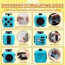 1pc Classic Stress Relief Magic Cube Toy, Portable Pocket Finger Toy, Adult & Teen Office School Desk Relaxation Anti-Anxiety Sensory Toy - Multicolor - View 3