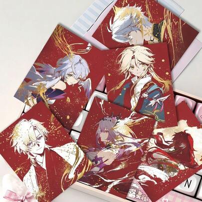 18pcs Honkai: Star Rail Postcard Small Cards Cool Anime Style White Butterfly Wan Di Exquisite Game Merchandise Anime Figures Anime Characters School Supplies Anime Stickers