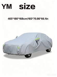 Multi-Size Thickened Oxford Cloth Car Cover, Full Coverage Design, Dust-Proof, Sun-Proof, Rain & Snow-Proof, All-Season Universal Car Cover, Suitable For Outdoor Parking, UV-Resistant And Heat-Insulating - Black - View 14
