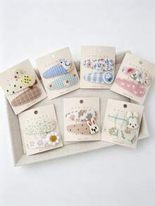 Juego de 2 piezas de lindos clips para el cabello BB, suaves con el cabello, adorables pequeños clips, clips para el cabello de niña, accesorios para el cabello de uso diario. - Multicolor - Ver 1