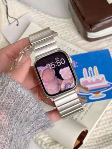 Huastonband 1條磁吸式不鏽鋼金屬錶帶，相容 38mm/40mm/41mm/42mm/44mm/45mm/49mm/46mm，適用於 Ultra/SE/S10/S9/8/7/6/5/4/3 系列。佩戴舒適，四季皆宜。智慧手錶配件錶帶，女性配件夏季海灘派對聚會、母親節、畢業季、返校季學生同學禮物 - 星光色 - 查看 5
