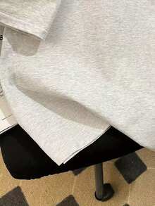 T-shirt ample à col rond pour femmes, été 2025, confortable et décontracté, parfait pour les jeunes et pour un usage quotidien dynamique 2026 - [Blanc] - Voir 6