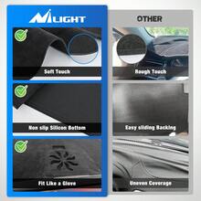 Nilight Dash Cover Compatible With Honda Civic 2022 2023 2024 2025, Custom Fit Suede Dashboard Mat Non‑Slip Sunshade Glare Protector Interior Accessories Black - 2022-2024 - View 3