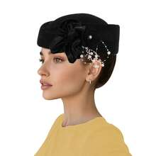 European And American New Style Space Layer Rhinestone 2-Flower Multi-Layer Stacked Tie-Up African Evening Party Hat Auto Gele Headwrap - Flower Hat - View 16