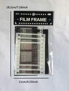 1 Pack 15pcs Vintage Movie Music Photo Frame PET Stickers, DIY Scrapbook Decoration - Multiple Styles - View 9