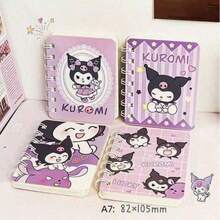 Sanrio Authorized Kuromi 2/4pcs A5/A7 Spiral Notebooks, Colorful Lined Cover And Inner Pages Design, Suitable For Office, Accounting, Study Notes, Student Gift And Back To School Essential - Multicolor - View 8