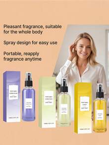 1 Box 1pc (100ml) Fragrance Body Mist, Portable Fresh Scent Long-Lasting Daily Travel Commute Gentle Comfortable Body Spray - 多樣化香型 - 查看 11