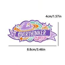 3 Pcs/Set Mystical Crystal & Moon Iron On Patches, Cartoon Embroidered Appliques For Jeans Jackets Backpacks DIY Decoration - Multicolor - View 5