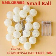 1個電池供電仙女球燈 - 工作室裝飾燈與背景燈，非常適合情人節、婚禮、派對、聖誕節和家居裝飾（不含電池）聖誕裝飾 > 照明 - 彩色 - 查看 10
