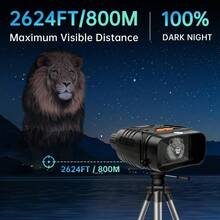Night Vision Goggles, Night Vision Binoculars For Adults 10X Digital Zoom 7X Infrared Binoculars Photos And Videos, Ideal For Outdoor Camping And Wildlife Observation - C - View 3