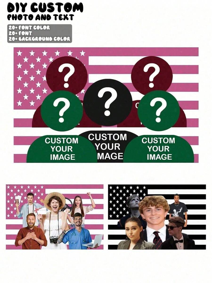 Customized American Australia Leopard Print Flag 1-5 Pictures Personalized Photo Text Banner Outdoor Event Porch Decor Background Wedding Birthday Christmas Thanksgiving Graduation Housewarming Campout Party Festival Garden Fence Gift Flag Poste