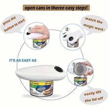 Electric Can Opener, Compact, Battery Powered (Requires 2 AA Batteries, Not Included), ≤36V Operating Voltage, ABS Material - Multicolor - View 7