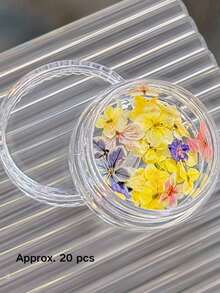 清新碎花美甲飾品 花園迷你五瓣花美甲素材 日系溫柔風 多色可選 約20件裝 天然乾燥花系列 造型略有不同 適用美甲DIY創作 - 彩色 - 查看 6