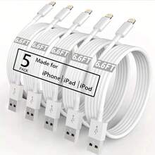 6.6FT/200cm High-Efficiency Data Transfer Fast Charging Cable Compatible With IPhone 14 Pro Max/14 Pro/14 Plus/14/13/12/11/XS/XR/8/7/6/ Series - White - View 8