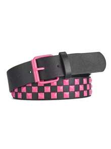 1pc Unisex Punk Style Metal Rivet Belt, Casual Daily Wear Adjustable Waist Belt - Pink - View 2