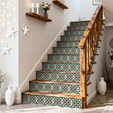 24PCS Peel And Stick PVC Tile Stickers, Different Style Patterns, Waterproof, Oil-Proof, Stain-Resistant, Removable, No Residue, Suitable For Living Room, Kitchen, Bathroom, Toilet, Home Wall Decoration Renovation, DIY, Matte Texture, Size 10/15/20CM - FHZ-05 - View 5