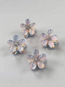 10/20pcs Random Color Combination Set Mini Flower Alloy Hair Clips, New Petal Design Girls Hair Clips, Bangs Clips, Side Hair Clips, Hair Accessories Suitable For Daily Wear And Parties - Multicolor - View 5
