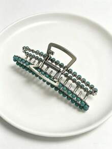 Vintage Turquoise Beaded Hair Clip, Metal Non-Slip Claw Clip, Western Cowboy Style Hair Clip - Multicolor - View 5