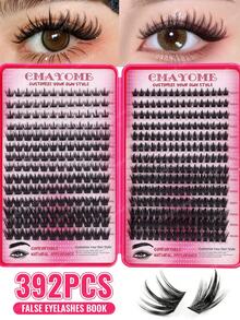 336/392 Clusters 10-18mm Fluffy Cluster False Eyelashes Set, Dense Voluminous Eyelash Extensions, Soft 3D Single Cluster False Eyelashes, Anime Cartoon Japanese Korean Style, Natural Ultra Lightweight, Includes DIY Eyelash Glue And Closure - Multicolor - View 16
