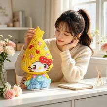 5000片可愛卡通貓微粒子積木套組，迷你粒子DIY組裝減壓拼圖小擺飾，日系可愛風桌面裝飾，適合青少年女孩臥室生日節日禮物收藏裝飾 - 彩色 - 查看 8