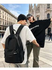 1pc Breathable Lightweight Backpack, Unisex Couple Style, For School, Office, Casual Travel, Large Capacity Bookbag, Campus Bag School Supplies - Men's and Women's Backpacks - View 10