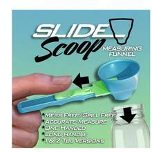 2-In-1 Protein Powder Sliding Funnel Scoop - Comes With 1 Or 2 Sliding Measuring Cups And Funnel, Suitable For Sports Drinks, Milk Powder And Nutritional Supplements, Made Of Durable PP Material, Perfect Kitchen Tool For Various Occasions - View 2