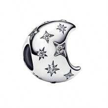 1Pc Silver Pendant Beads, A Classic Minimalist Style Travel Pendant Bead, Suitable For Making Handcrafted Bracelets, Necklaces And Jewelry Accessories - Silver - View 31