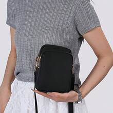 Ladies' Crossbody Bag, Shoulder Strap 3 Layer Phone Pouch With Adjustable Removable Shoulder Strap, Mobile Phone Pouch, Handbag For Cellphone, Wallet - Multicolor - View 13