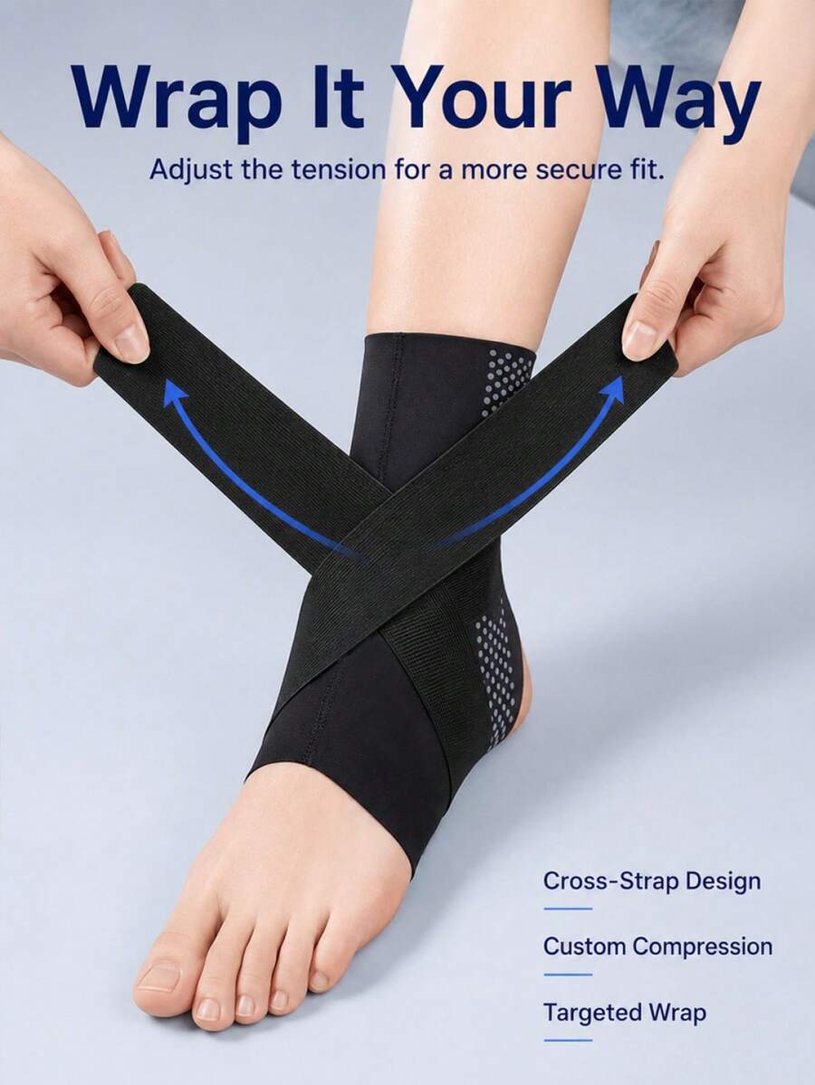 Ankle Protection Sleeve Sports Anti-Injury Protector Ankle Brace Sports Accessories - Black - View 1