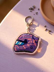 1Pc/6 Pcs F1 Racing Pattern Keychain, Sports Cute Style For Back To School , Car Key Charm, Merch Collection, Daily Travel And All Seasons. - Multicolor - View 8
