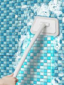 4/3/2/1pc Bathroom Cleaning Brush, Long Handle Bathtub Tile Brush, Non-Scratch Soft Bristle Bathtub Mop, Detachable Brush Head, Suitable For Floors, Bathtubs, Showers, Sinks, Faucets And Wall Tile Surfaces - Multicolor - View 2