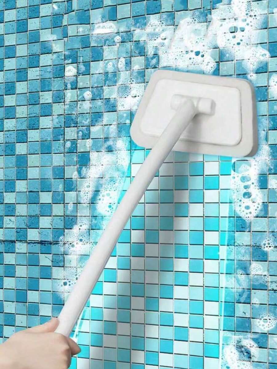 4/3/2/1pc Bathroom Cleaning Brush, Long Handle Bathtub Tile Brush, Non-Scratch Soft Bristle Bathtub Mop, Detachable Brush Head, Suitable For Floors, Bathtubs, Showers, Sinks, Faucets And Wall Tile Surfaces